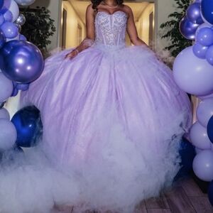 Elegant Lavender Ball Gown
